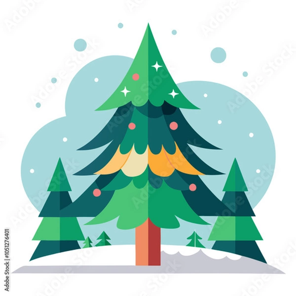 Obraz christmas tree illustration