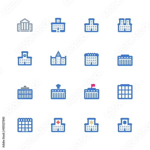 Obraz Buildings icons