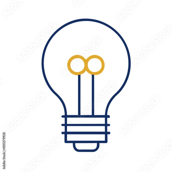 Obraz light bulb icon vector