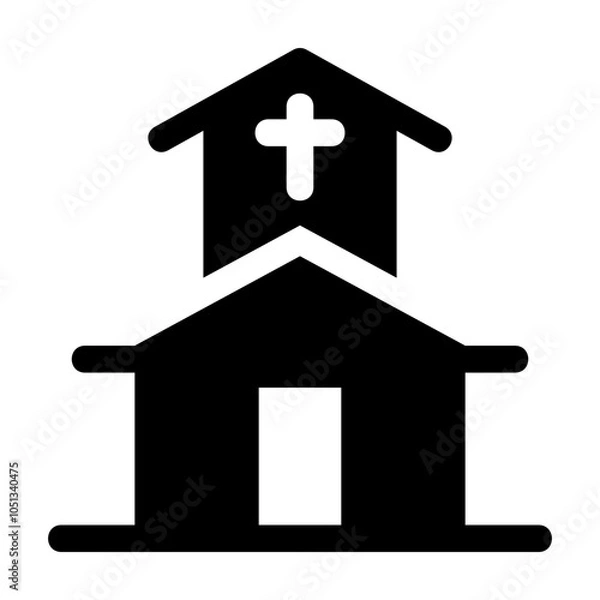 Obraz Church Glyph Icon Vector