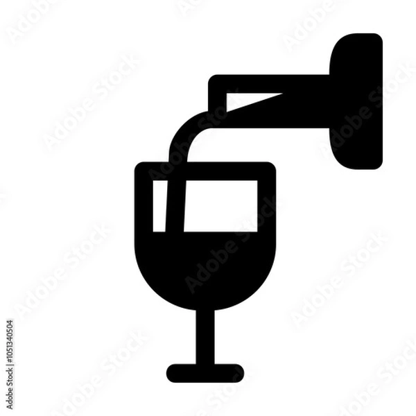Obraz Wine Glyph Icon Vector
