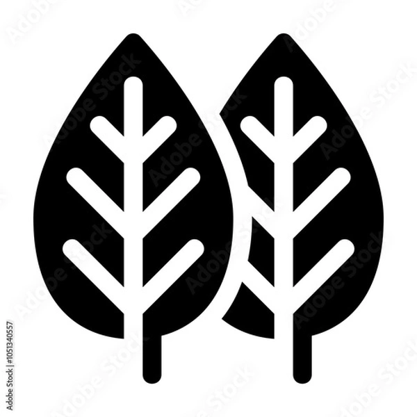 Obraz Leaf Glyph Icon Vector