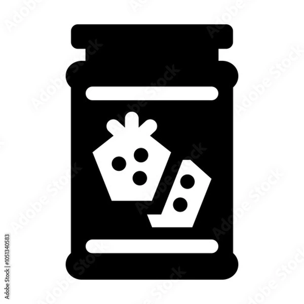 Fototapeta Jam Glyph Icon Vector