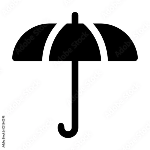 Obraz Umbrella Glyph Icon Vector