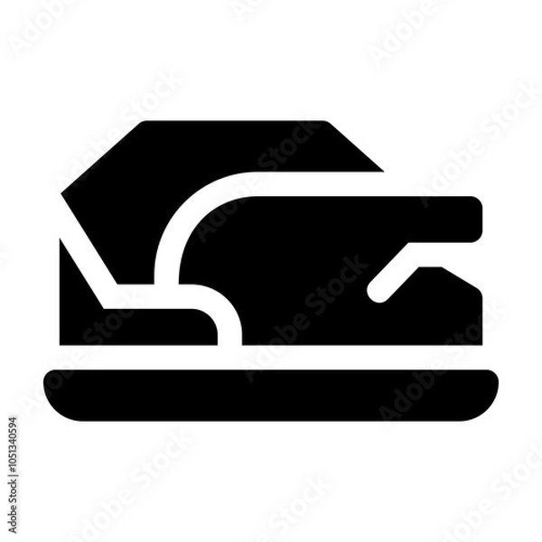 Obraz Roast Turkey Glyph Icon Vector