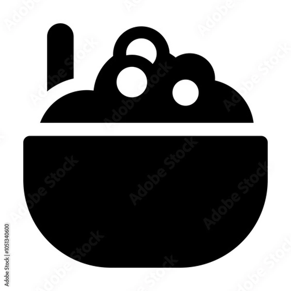 Obraz Porridge Glyph Icon Vector