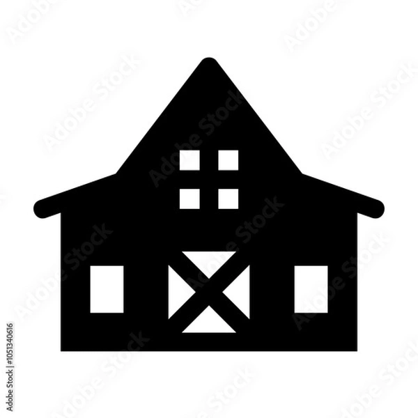 Obraz Barn Glyph Icon Vector