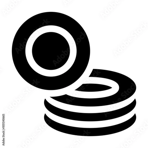 Obraz Plate Glyph Icon Vector