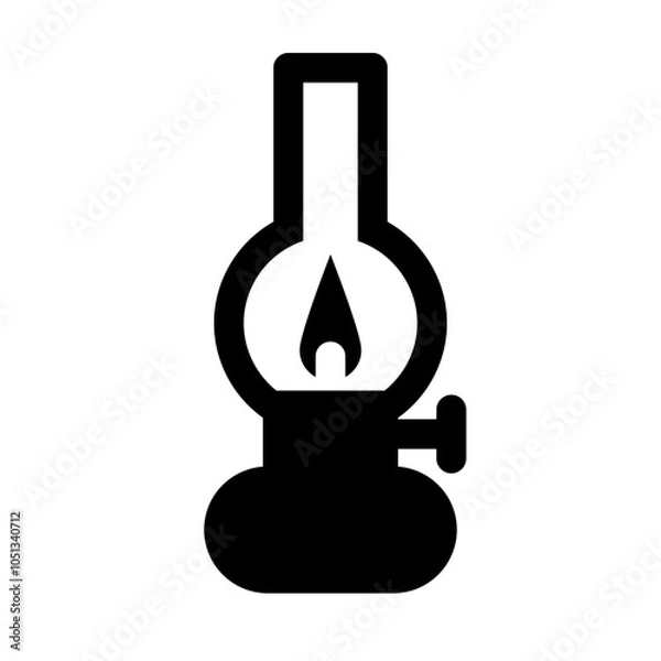 Obraz Oil Lamp Glyph Icon Vector