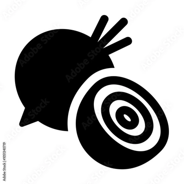 Obraz Betroot Glyph Icon Vector
