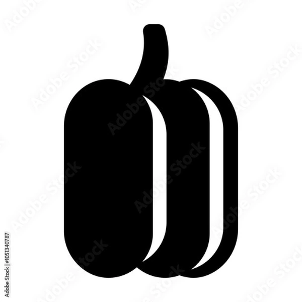 Obraz Pepper Glyph Icon Vector