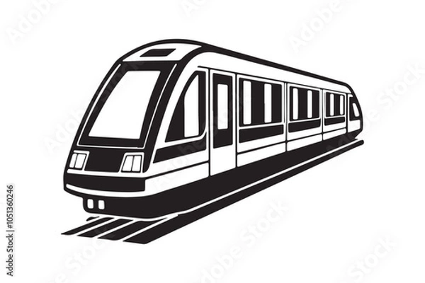 Fototapeta  Metro Rail Silhouette bundle,  High-Quality Metro Rail silhouette vector 
