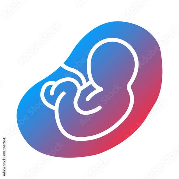 Fototapeta Fetus Icon Style