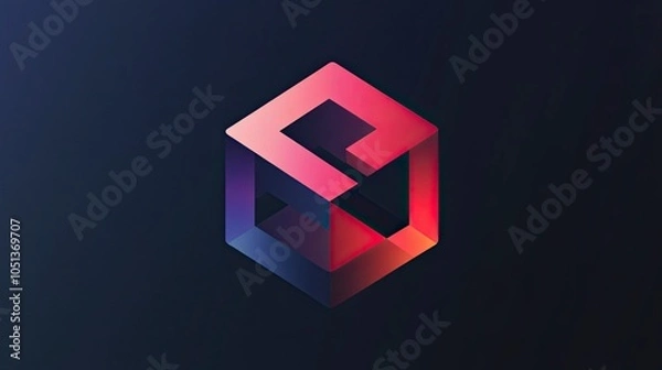 Fototapeta Minimalistic and modern logo for an online shop selling digital products. Name of shop is digicraft-generative ai