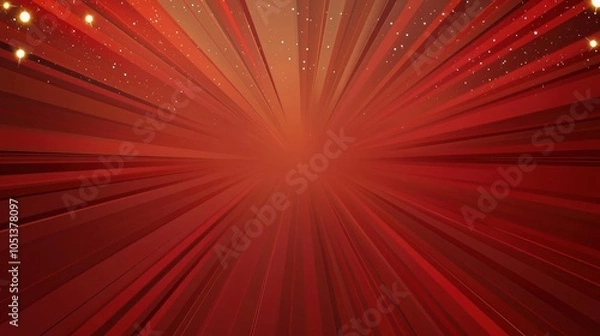 Fototapeta Red and black Christmas starburst background with bright golden highlights, dynamic festive energy