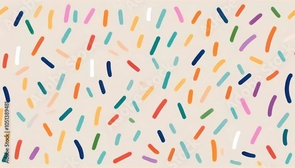 Fototapeta Multicolored Festive Background Funky Abstract Design with Playful Sprinkles