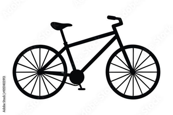 Obraz bicycle vector silhouette illustration