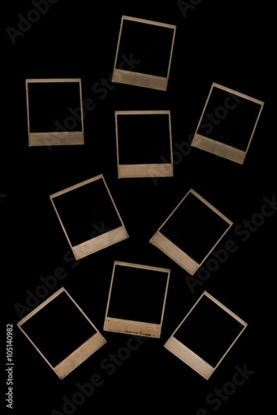 Obraz Old frame photo on black background