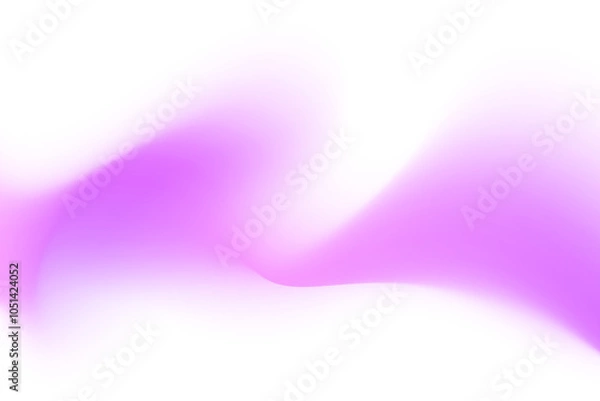Fototapeta Gradient purple neon light, blur wave form, iridescent smooth holographic brush stroke isolated motion element, transparent background. Dream glow abstract dynamic watercolor shape.