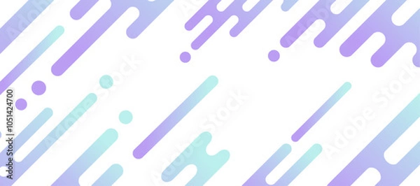 Fototapeta 流れ星をイメージしたラインのフレームイラスト　ジオメトリック　グラデーション