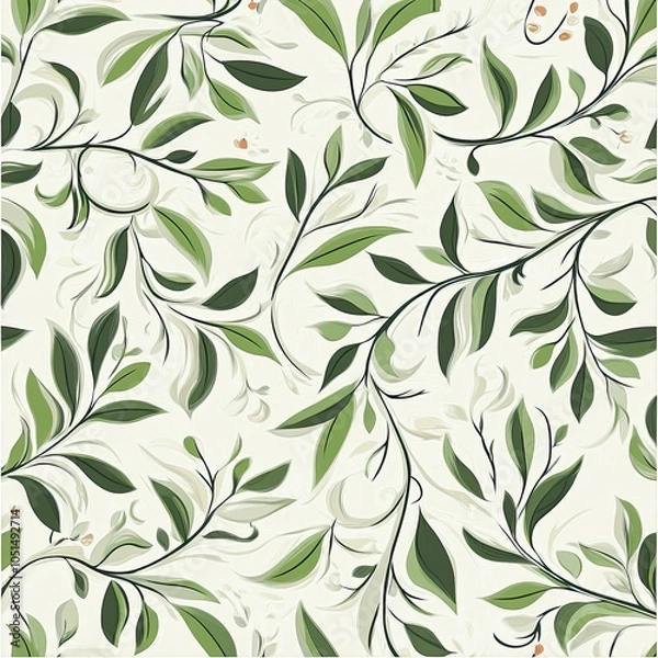Obraz Elegant Olive Leaf Design with Refined Linework