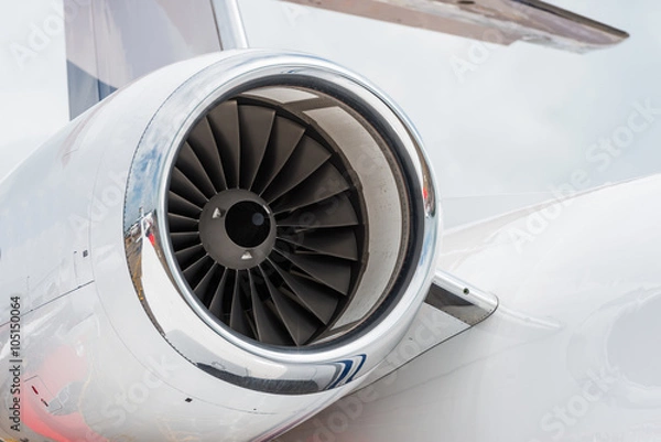 Obraz Closeup of Airplane Engine