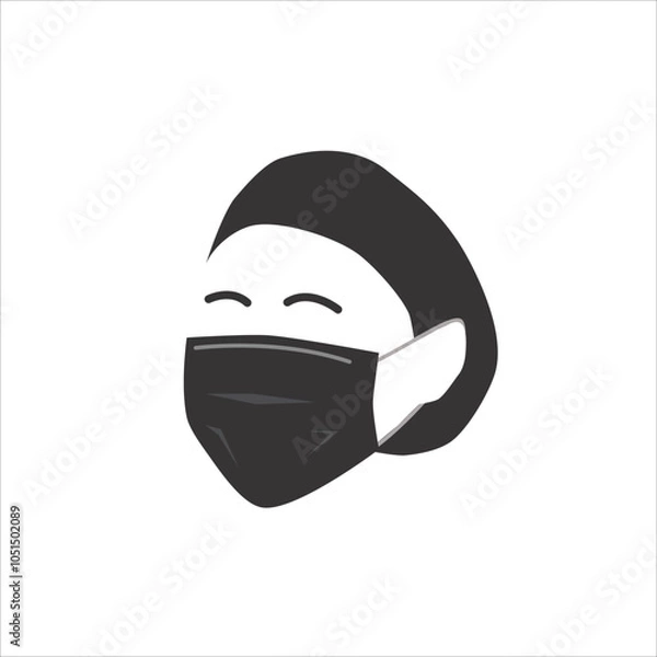 Obraz Mask Icon Vector Shiloutte Illustration