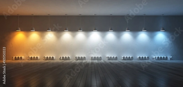 Obraz Skala temperatury barwowej 3Ds