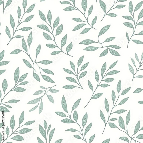 Fototapeta Intricate Olive Leaves in Soft Pastel Hues