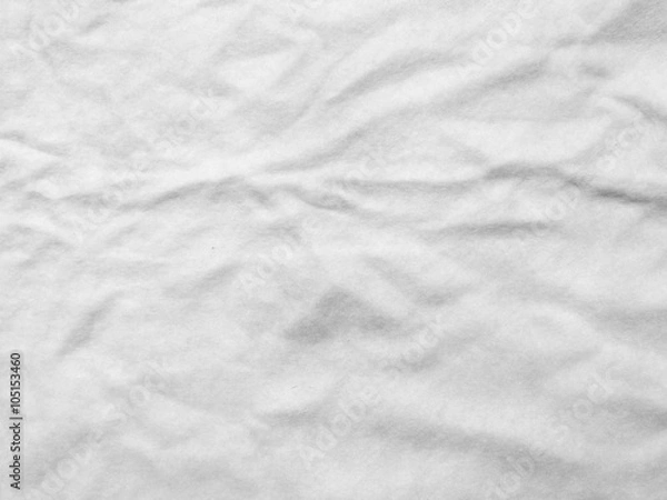 Fototapeta White Crumpled Fabric Texture