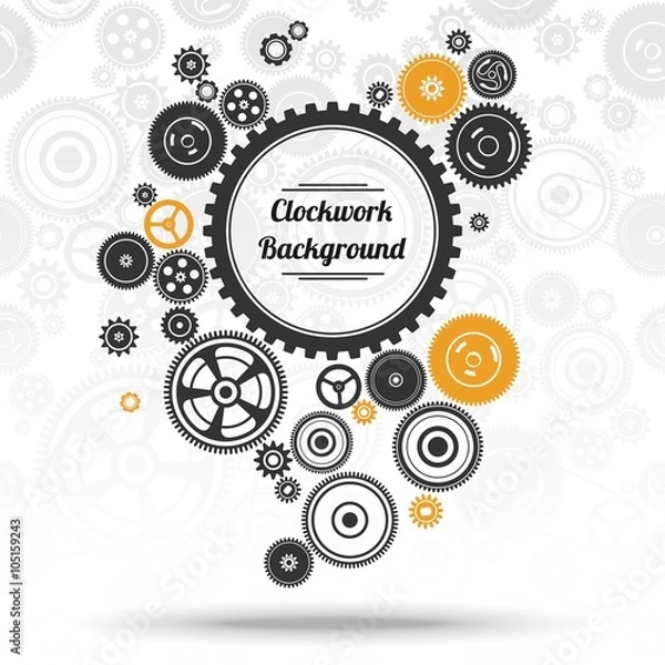 Obraz gearwheel mechanism background