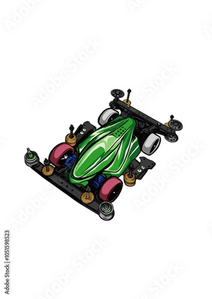 Obraz mini 4wd hobbies Tamiya vectors assets