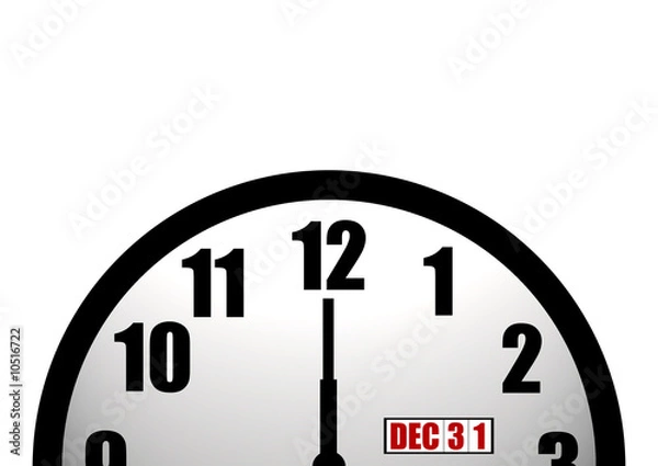 Obraz New years eve clock