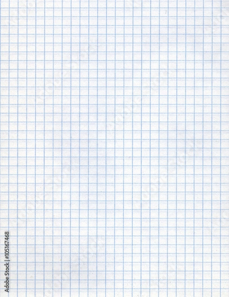 Fototapeta Detailed blank math paper pattern