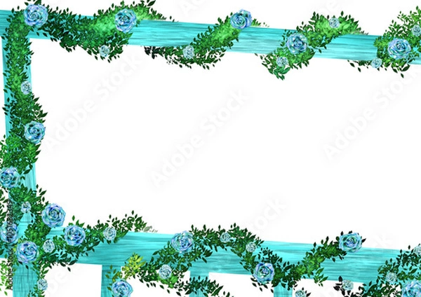 Obraz green leaves frame