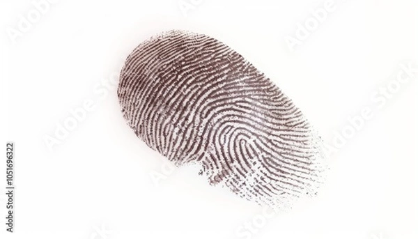 Fototapeta Solitary Finger Print: A Study in Isolation