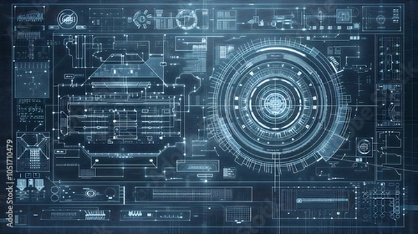 Obraz tech background