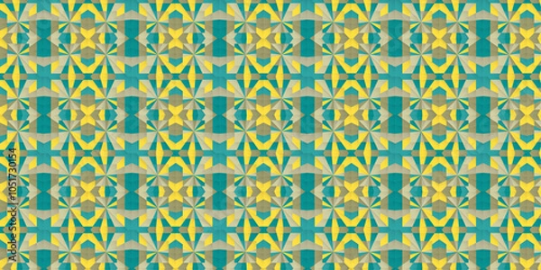 Fototapeta Golden Hour Mosaic. Geometric Pattern