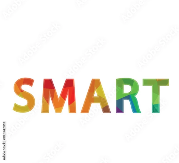 Obraz Smart text on white backgound