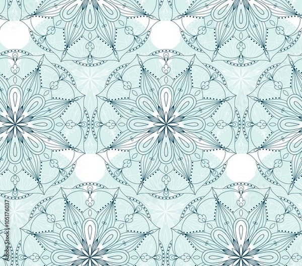 Fototapeta Seamless pattern with mandala. Design element for art.