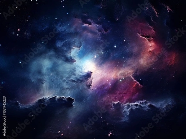 Fototapeta Beautiful universe and nebula. Generative AI (생성형 AI)