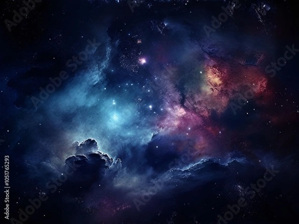Fototapeta Beautiful universe and nebula. Generative AI (생성형 AI)