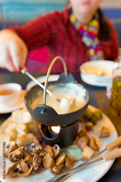 Obraz Fondue from cheese