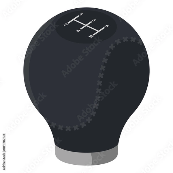 Fototapeta Speed shift knob vector cartoon illustration isolated on a white background.