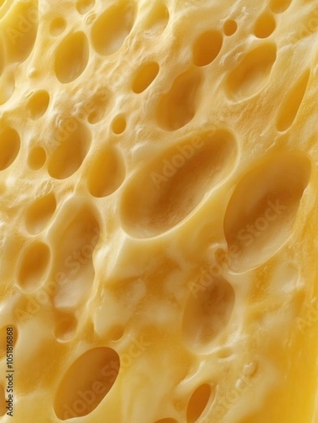Fototapeta Melted Cheese Close-up with Bubbles