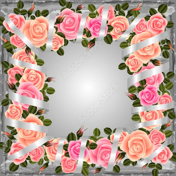 Fototapeta Rose frame