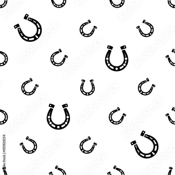 Fototapeta Horseshoe Seamless Pattern M_2408011