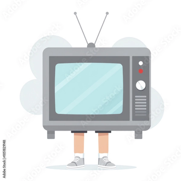 Fototapeta レトロTVの戯れる日