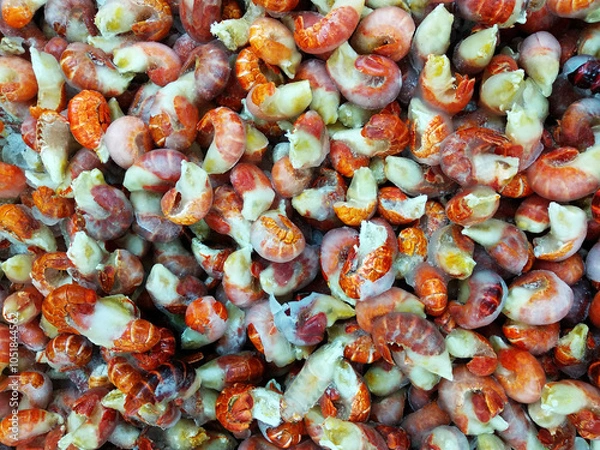 Obraz Iced lobster tails sold in supermarkets.