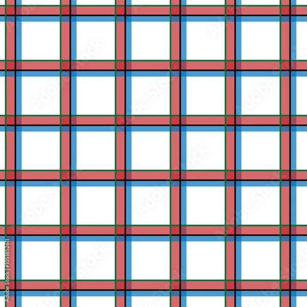 Obraz Seamless pattern for fabric shirts clothes, stripes squares checkered pattern